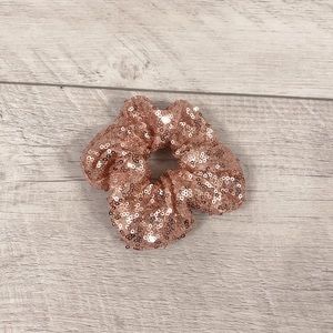 Pink Sequin Scrunchie